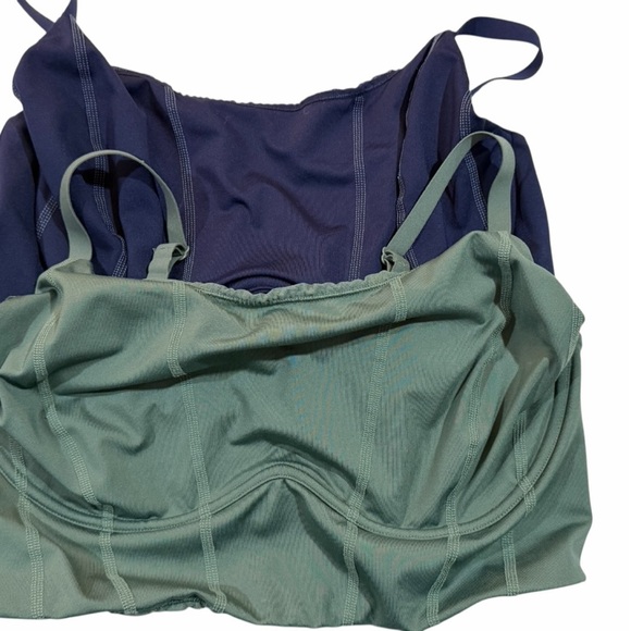 PINK Victoria's Secret Other - PINK! by Victoria’s Secret corset style bustier bralettes, green and navy